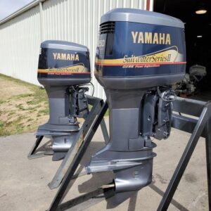 Twin 2001 Yamaha 250 HP Saltwater Series II 6-Cylinder EFI 2-Stroke 25"(X) Outboard Motors.